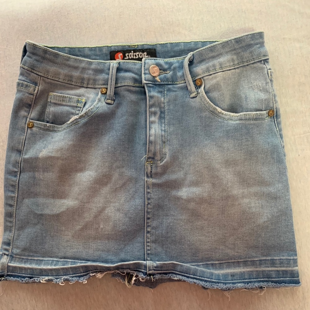 Jean mini skirt